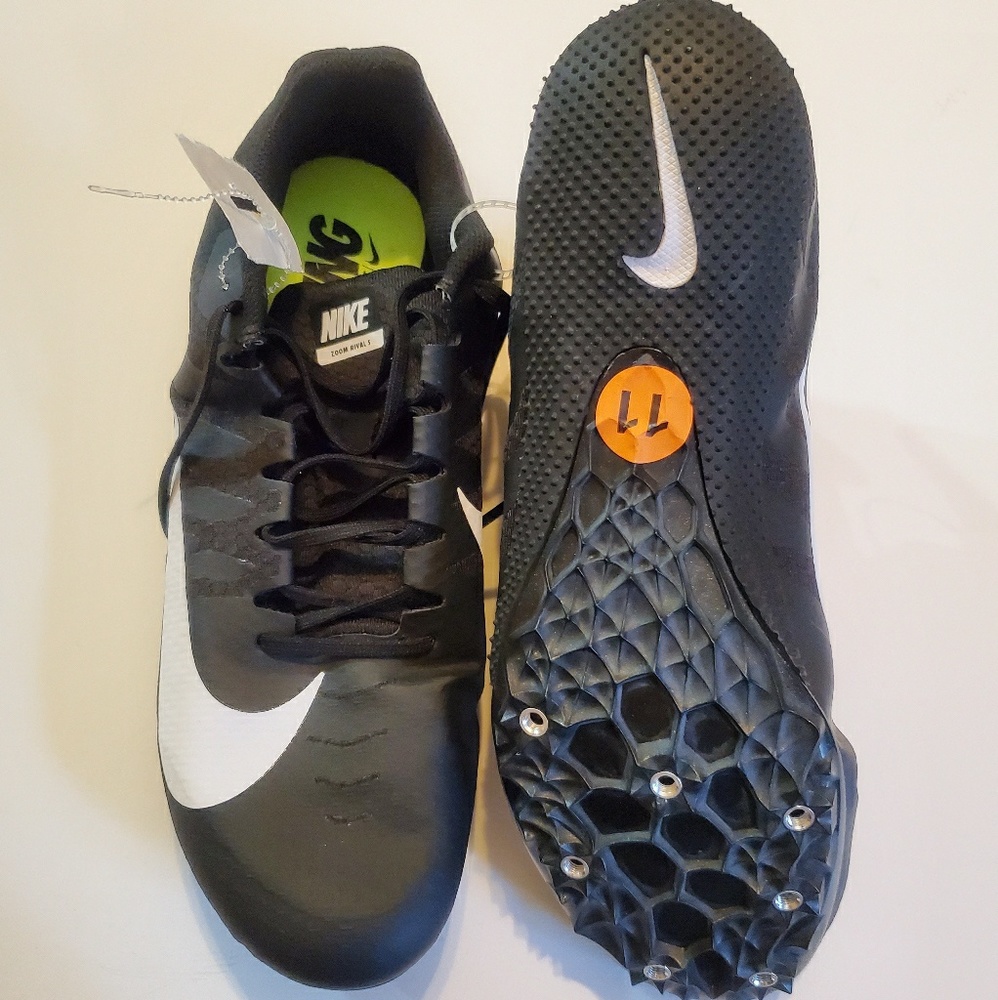 Nike zoom rival s black and white track spikes